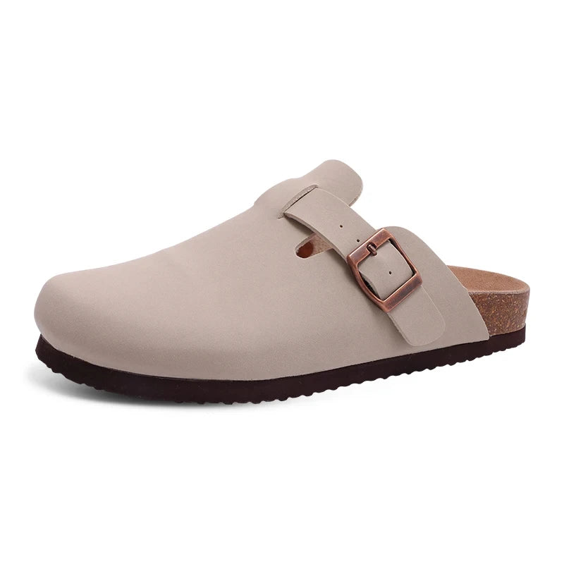 Crestar Women's Mules Cork Clogs Slippers Fashion Soft Footbed Suede Beach Slides With Arch Support Girls Outdoor Muller Shoes