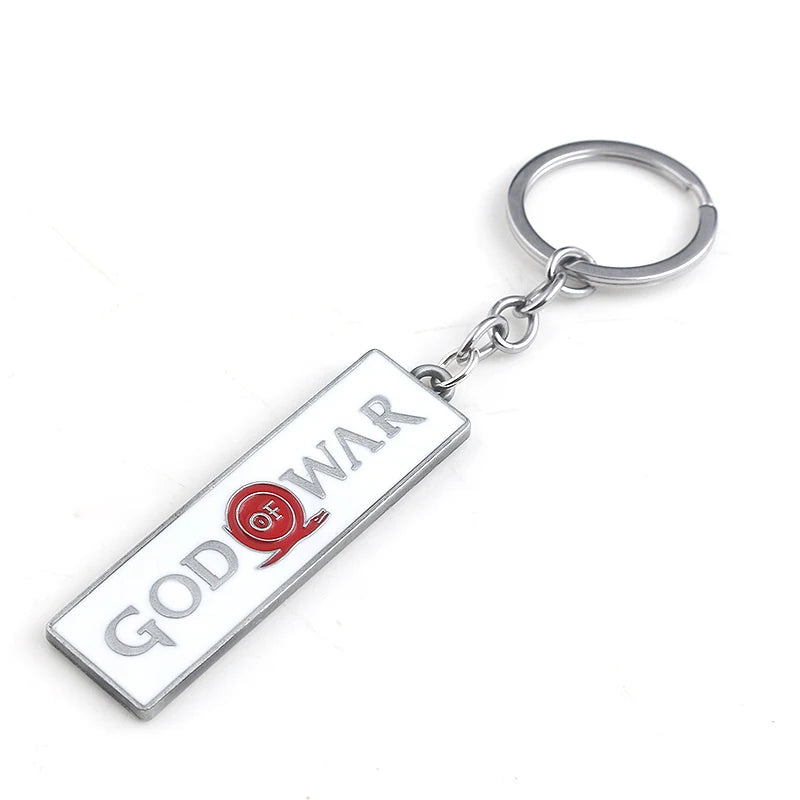 Game God of War 5 Ragnarok Key Chain Kratos Ares Thor's Hammer Blades of Exile Leviathan Axe Weapon Keychain for Men Jewelry