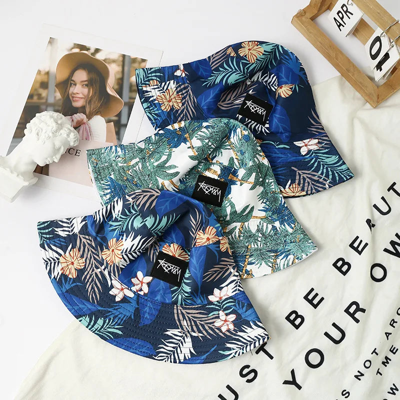 Double-sided Fisherman Hat Male big size Hawaii Korean Spring Hats for Men Casual Panama Hat Bob Hip Hop Bucket Women Caps