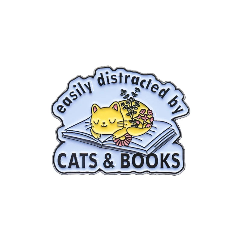 Cartoon Cat Collection Series Enamel Pins Funny Cute Kitten Brooches Lapel Badge Decorative Brooches Animal Jewelry Gift Friends