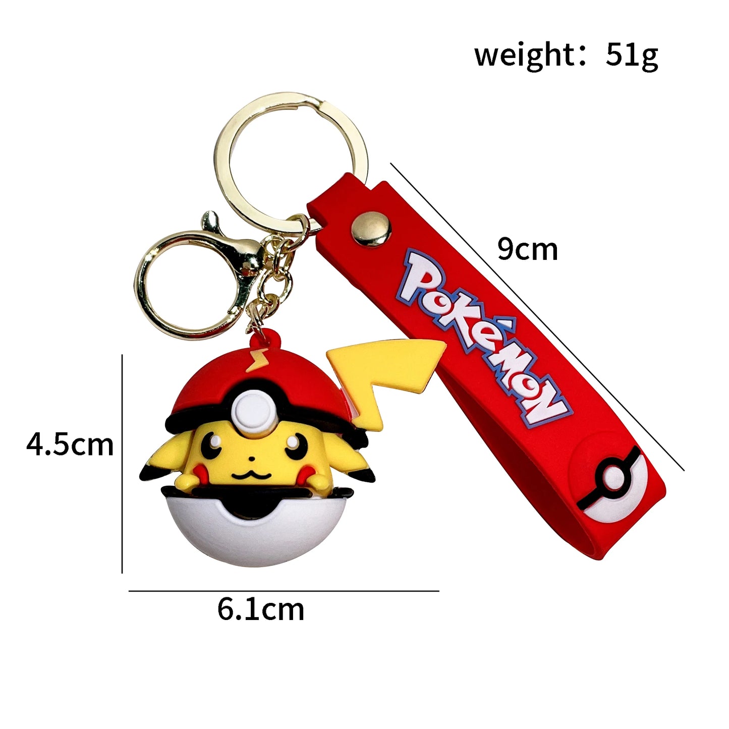 Pokemon Keychain batch Pendant Pokemon keyring Cute Pikachu Doll Bag Car Pendant for birthday Kids Gift Toys charm bulk gourd