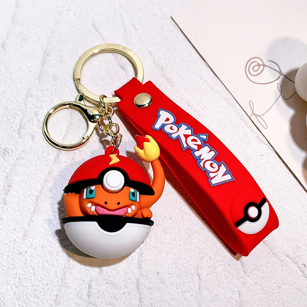 Pokemon Keychain batch Pendant Pokemon keyring Cute Pikachu Doll Bag Car Pendant for birthday Kids Gift Toys charm bulk gourd
