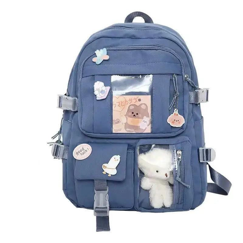 Cute Women Backpacks Waterproof Multi-Pocket Nylon, Female,Girls Kawaii Laptop Book Pack Mochilas