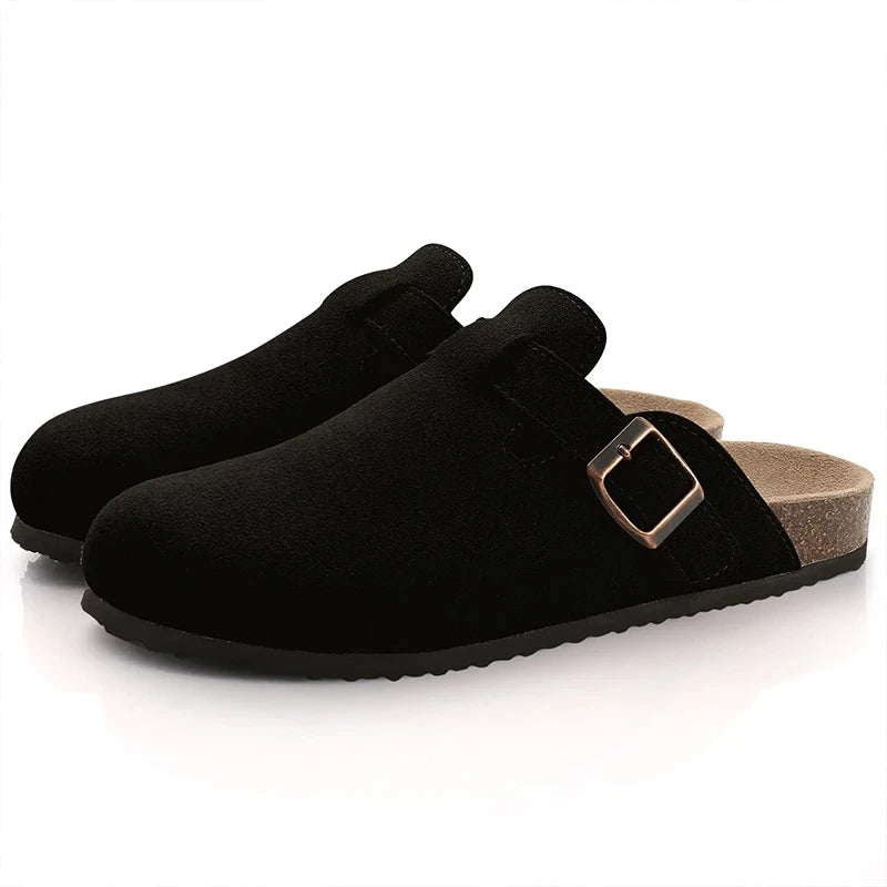 Crestar Women's Mules Cork Clogs Slippers Fashion Soft Footbed Suede Beach Slides With Arch Support Girls Outdoor Muller Shoes
