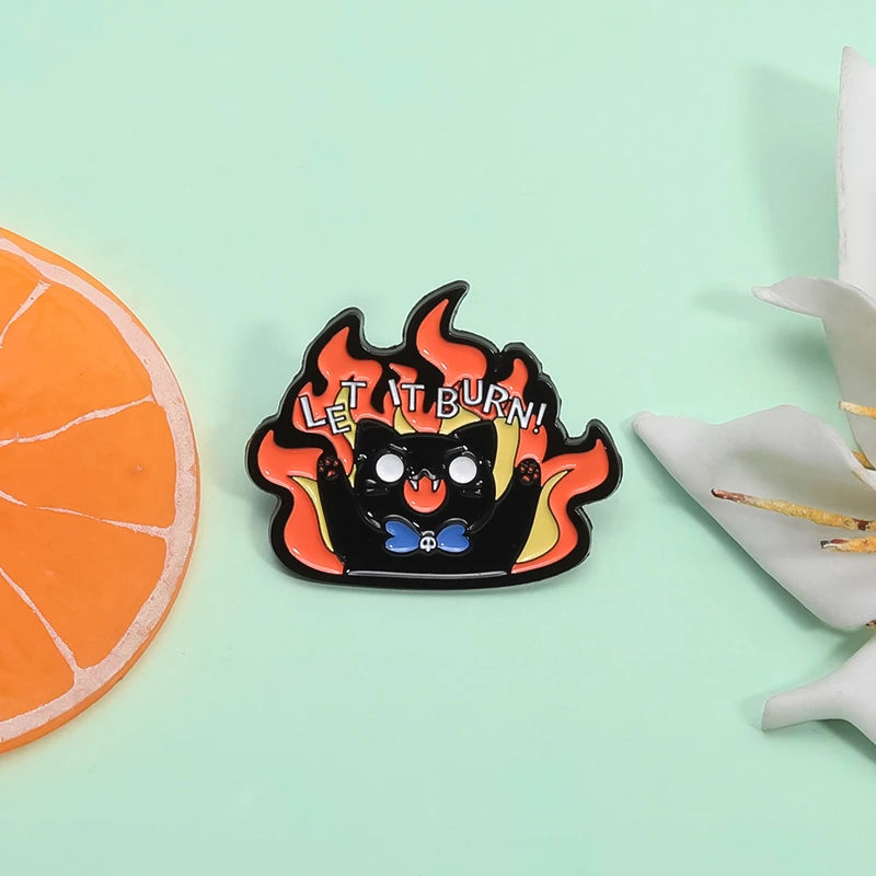 Cartoon Cat Collection Series Enamel Pins Funny Cute Kitten Brooches Lapel Badge Decorative Brooches Animal Jewelry Gift Friends