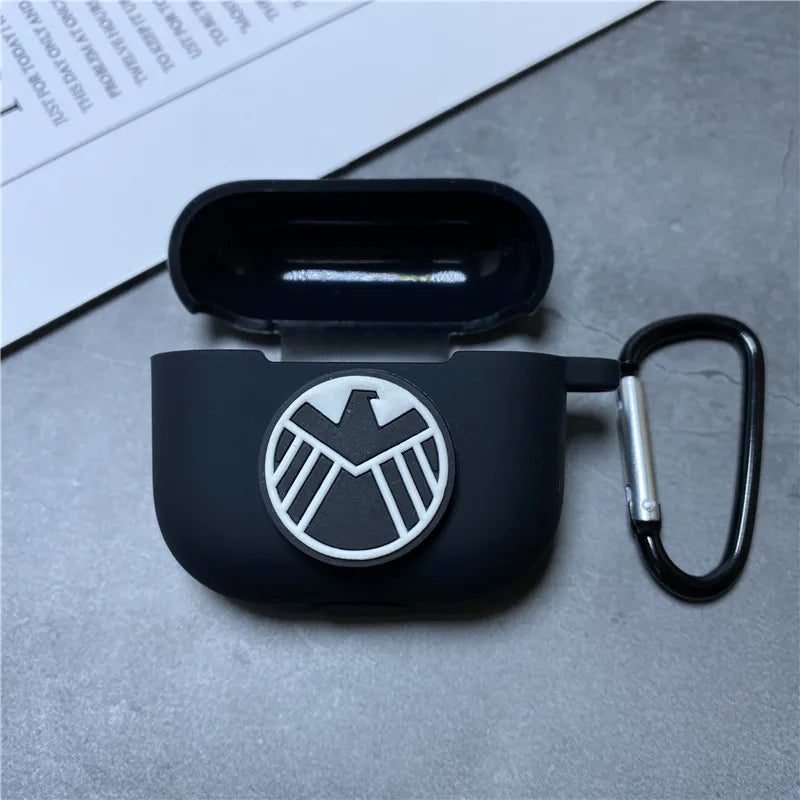 Cartoon Marvel Earphone Case for 2025 New Airpods 3 Silicone Wireless Bluetooth Earbuds Charger Protective Cover With Hook