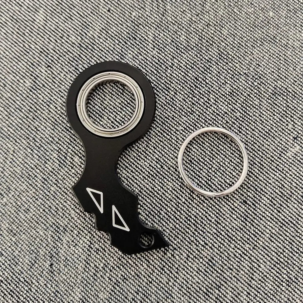 Keychain Spinner Metal Fingertip Spinning Keyring Finger Fidget Ring for Teens Adult Relieve Anxiety Boredom Keychain Fidget Toy