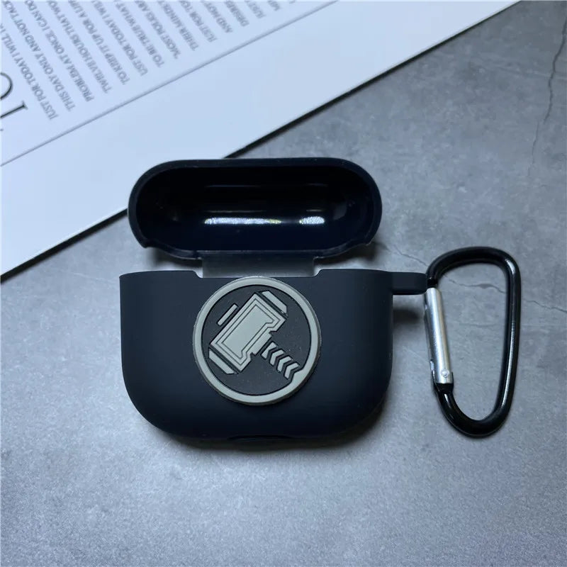 Cartoon Marvel Earphone Case for 2025 New Airpods 3 Silicone Wireless Bluetooth Earbuds Charger Protective Cover With Hook