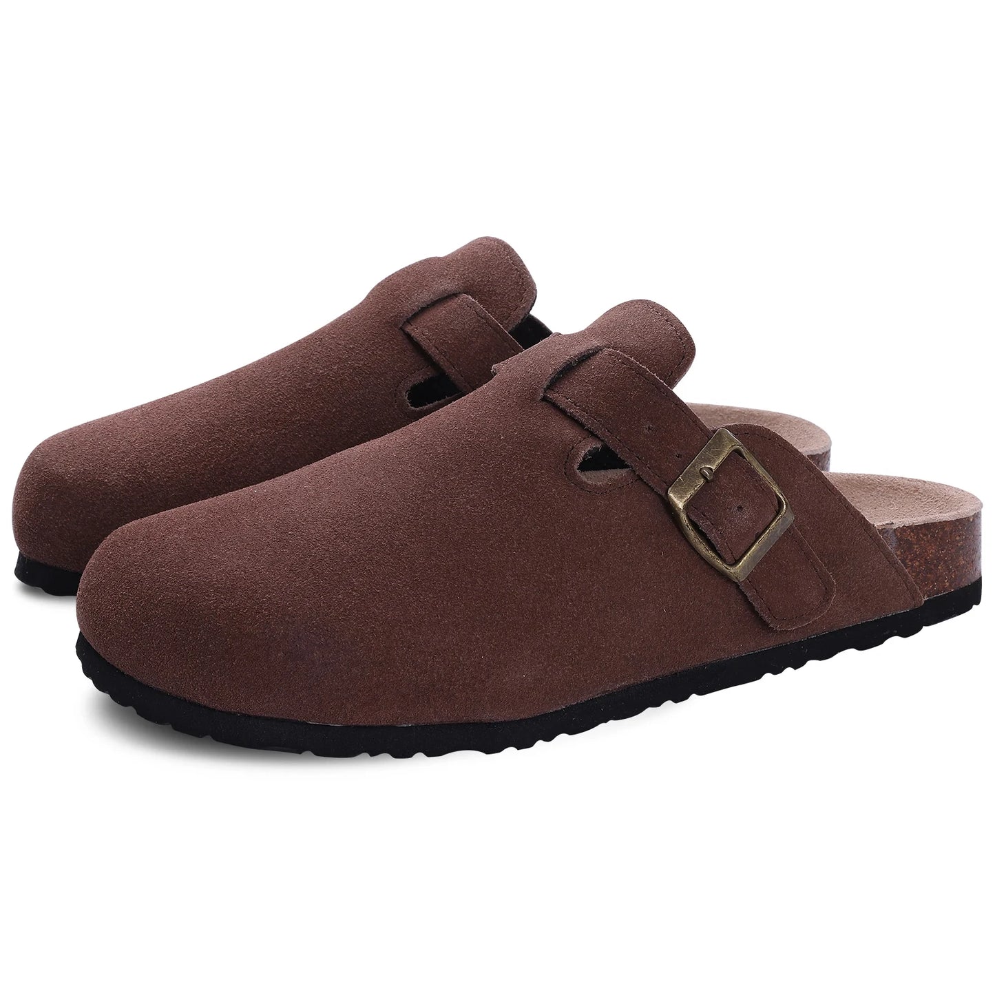 Crestar Women's Mules Cork Clogs Slippers Fashion Soft Footbed Suede Beach Slides With Arch Support Girls Outdoor Muller Shoes