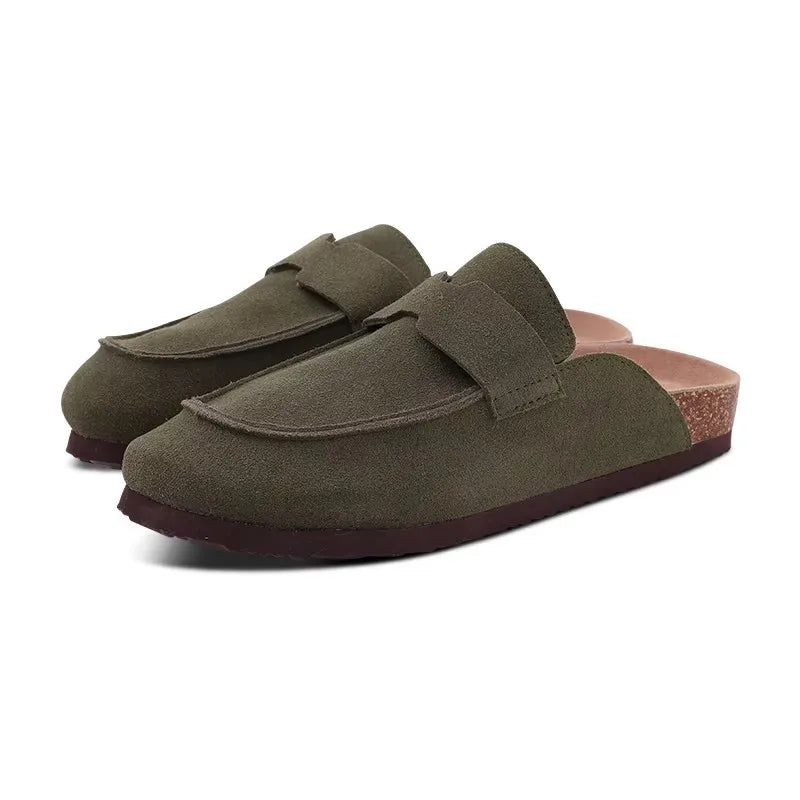 Crestar Women's Mules Cork Clogs Slippers Fashion Soft Footbed Suede Beach Slides With Arch Support Girls Outdoor Muller Shoes