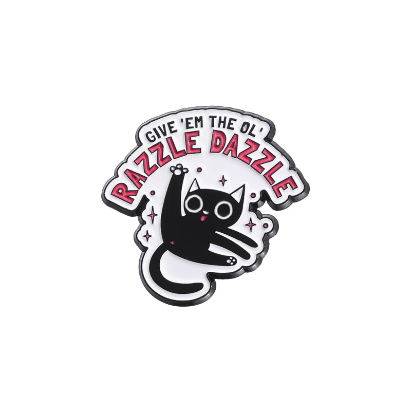 Cartoon Cat Collection Series Enamel Pins Funny Cute Kitten Brooches Lapel Badge Decorative Brooches Animal Jewelry Gift Friends