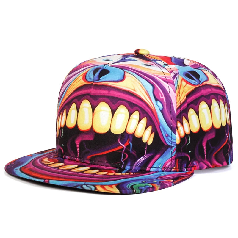 Men's Lion Animal Cartoon Printing Baseball Hat Hip Hop Fashion Women's Snapback hat Leisure Sports Button Hat Adjustable