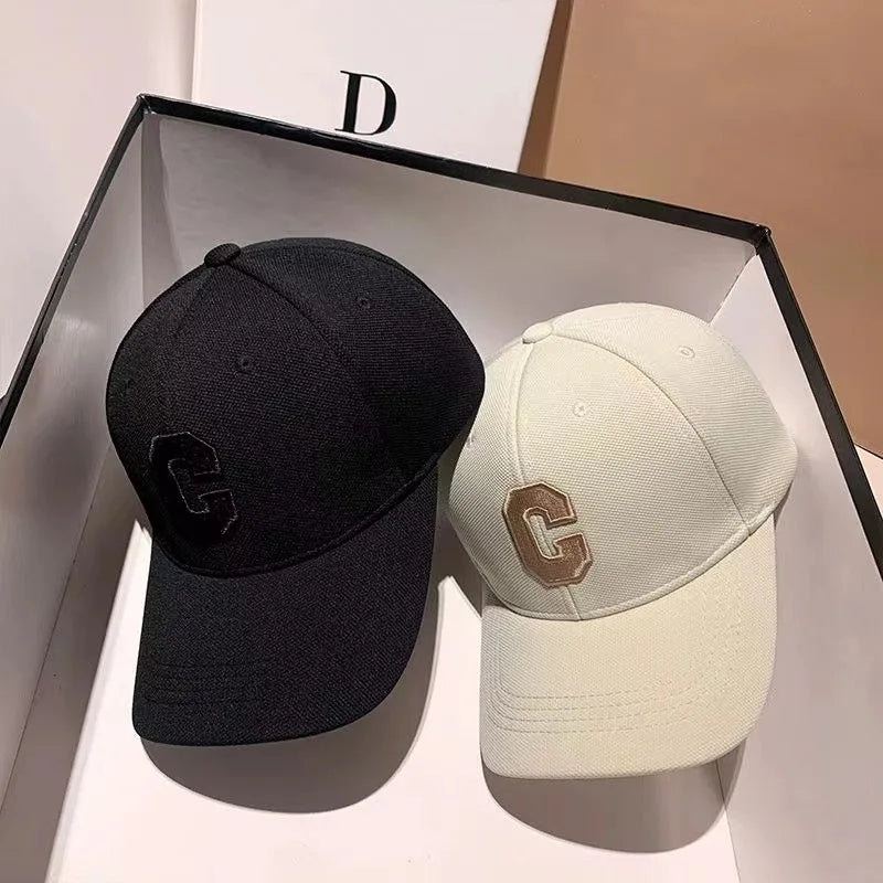 Hats for Men 2025 New C Letter Embroidered Baseball Cap Kpop Fashion Couple Snapback Cap Men and Women Sun Hats Chapeau Homme