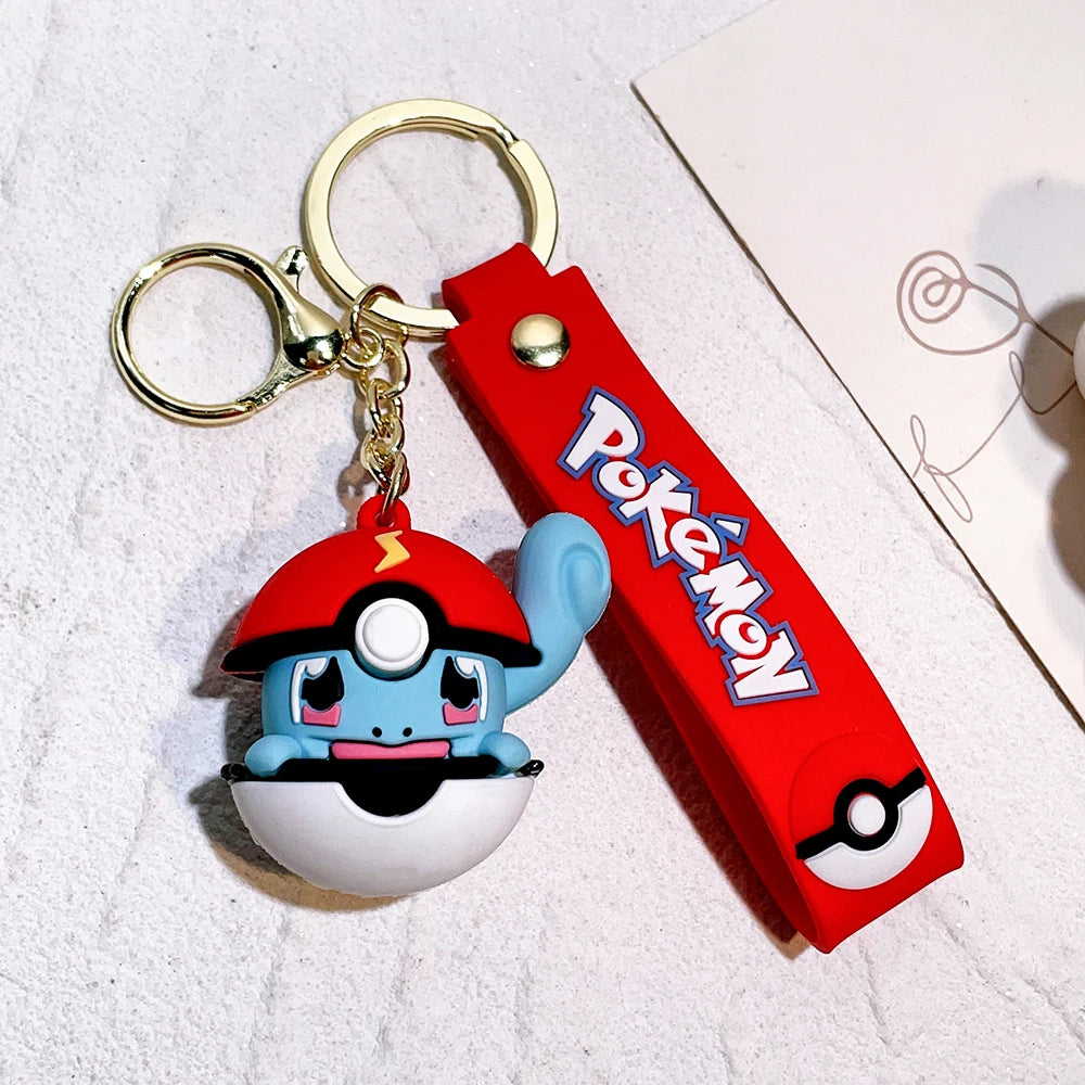 Pokemon Keychain batch Pendant Pokemon keyring Cute Pikachu Doll Bag Car Pendant for birthday Kids Gift Toys charm bulk gourd