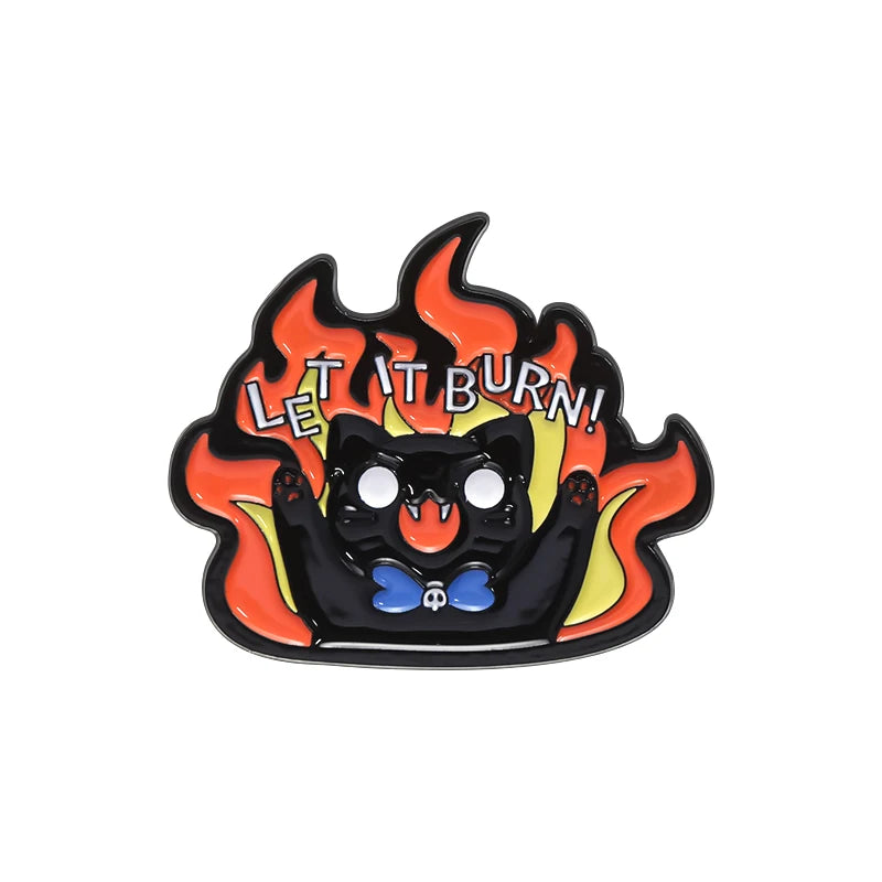Cartoon Cat Collection Series Enamel Pins Funny Cute Kitten Brooches Lapel Badge Decorative Brooches Animal Jewelry Gift Friends