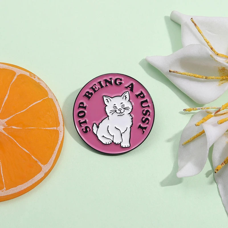 Cartoon Cat Collection Series Enamel Pins Funny Cute Kitten Brooches Lapel Badge Decorative Brooches Animal Jewelry Gift Friends