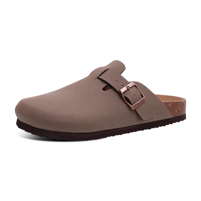Crestar Women's Mules Cork Clogs Slippers Fashion Soft Footbed Suede Beach Slides With Arch Support Girls Outdoor Muller Shoes