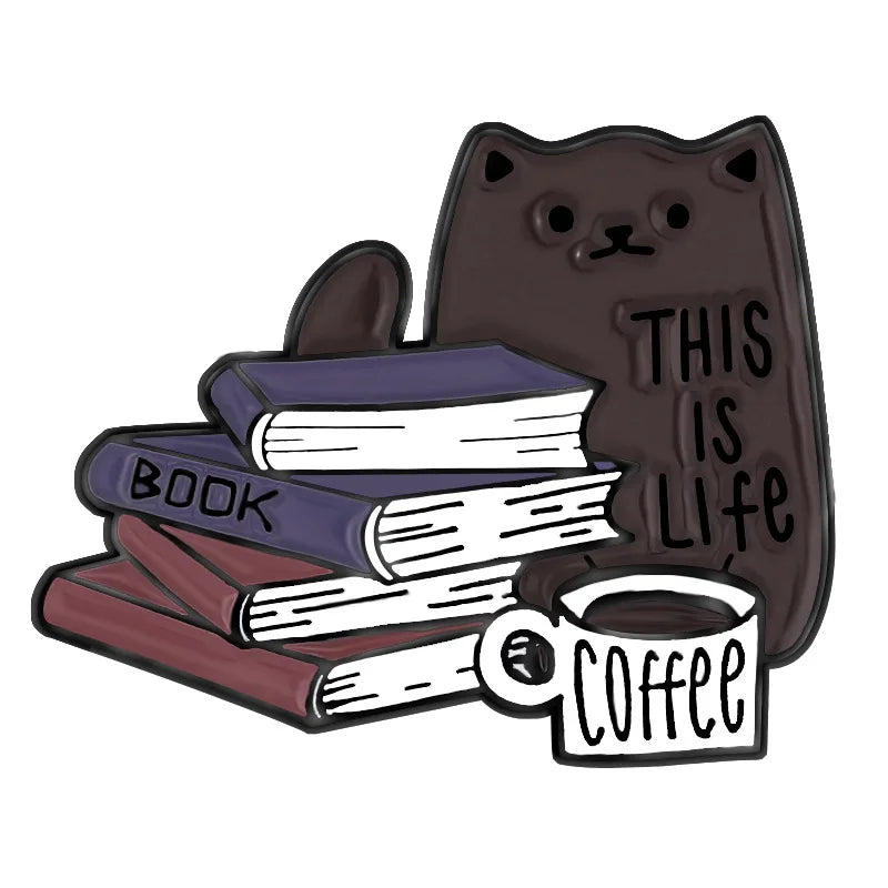 Cartoon Cat Collection Series Enamel Pins Funny Cute Kitten Brooches Lapel Badge Decorative Brooches Animal Jewelry Gift Friends