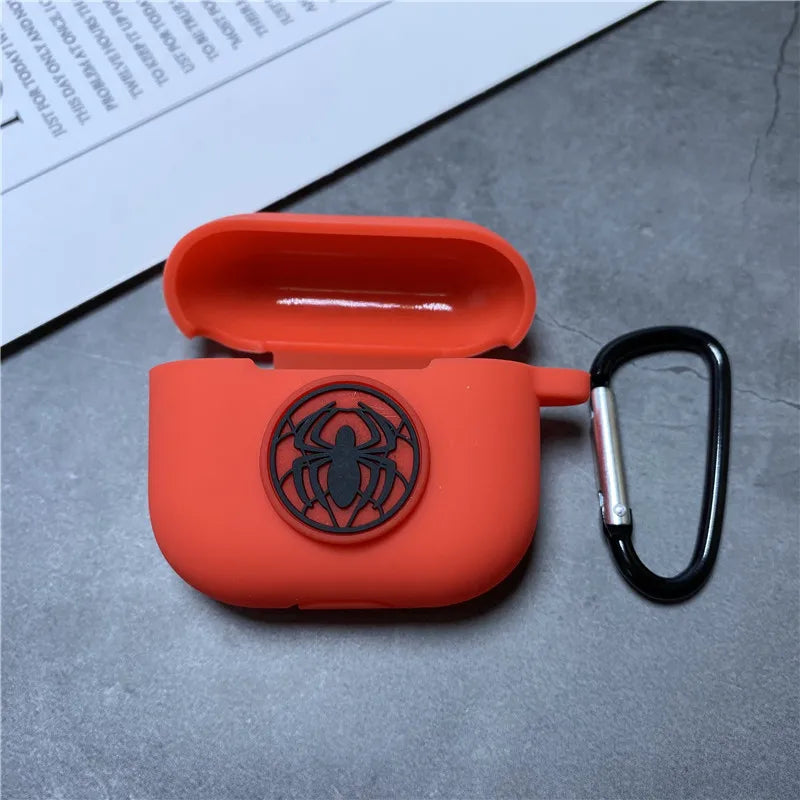 Cartoon Marvel Earphone Case for 2025 New Airpods 3 Silicone Wireless Bluetooth Earbuds Charger Protective Cover With Hook