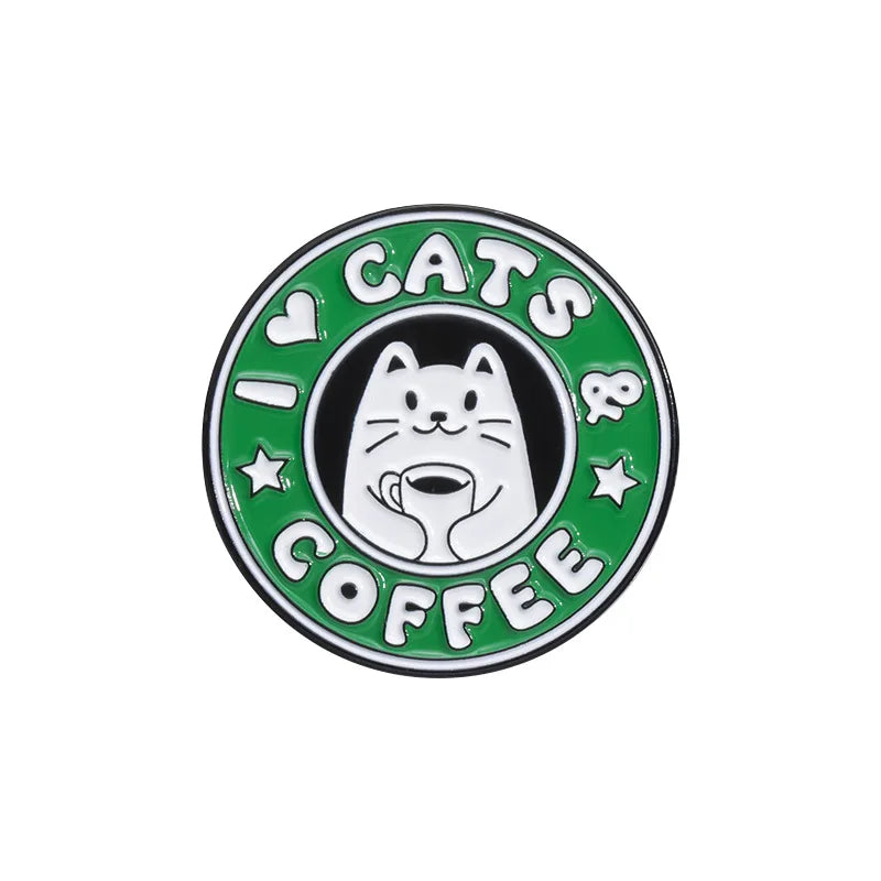 Cartoon Cat Collection Series Enamel Pins Funny Cute Kitten Brooches Lapel Badge Decorative Brooches Animal Jewelry Gift Friends