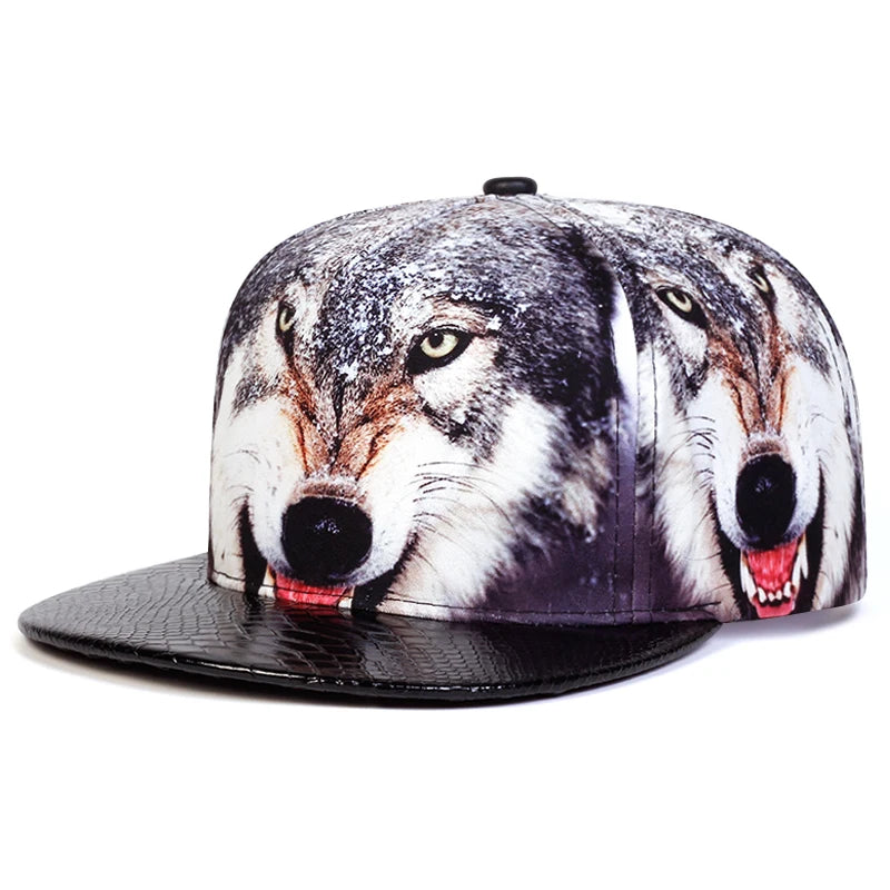 Men's Lion Animal Cartoon Printing Baseball Hat Hip Hop Fashion Women's Snapback hat Leisure Sports Button Hat Adjustable