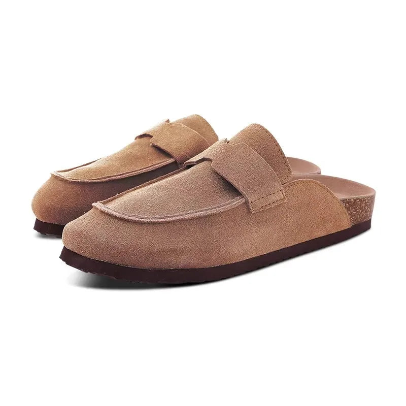 Crestar Women's Mules Cork Clogs Slippers Fashion Soft Footbed Suede Beach Slides With Arch Support Girls Outdoor Muller Shoes