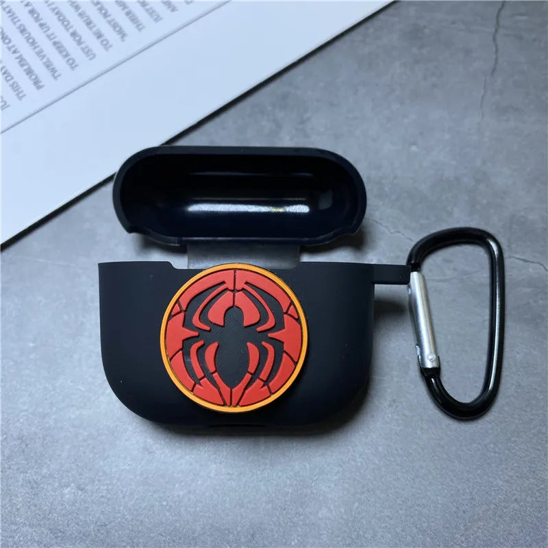 Cartoon Marvel Earphone Case for 2025 New Airpods 3 Silicone Wireless Bluetooth Earbuds Charger Protective Cover With Hook