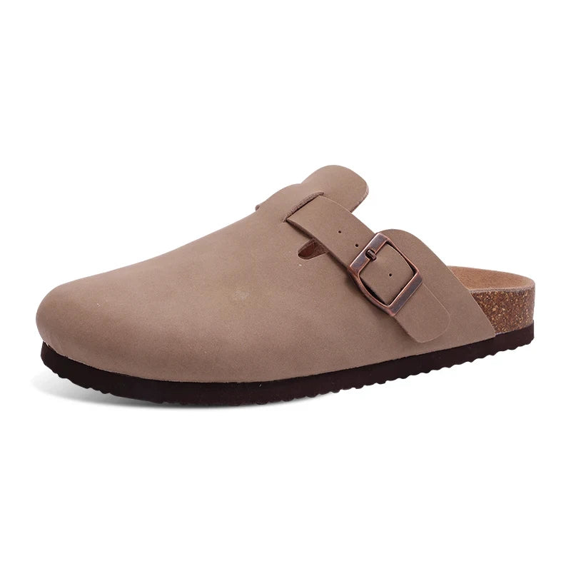 Crestar Women's Mules Cork Clogs Slippers Fashion Soft Footbed Suede Beach Slides With Arch Support Girls Outdoor Muller Shoes