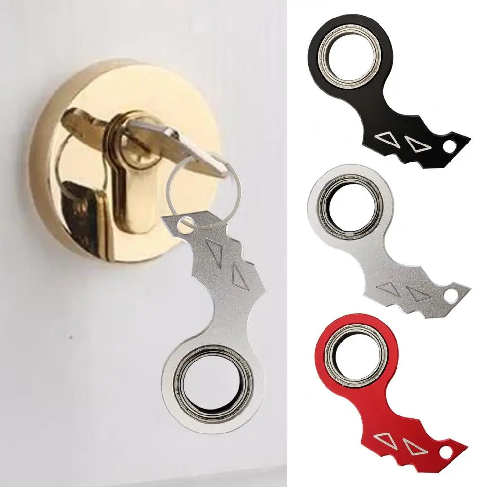 Keychain Spinner Metal Fingertip Spinning Keyring Finger Fidget Ring for Teens Adult Relieve Anxiety Boredom Keychain Fidget Toy