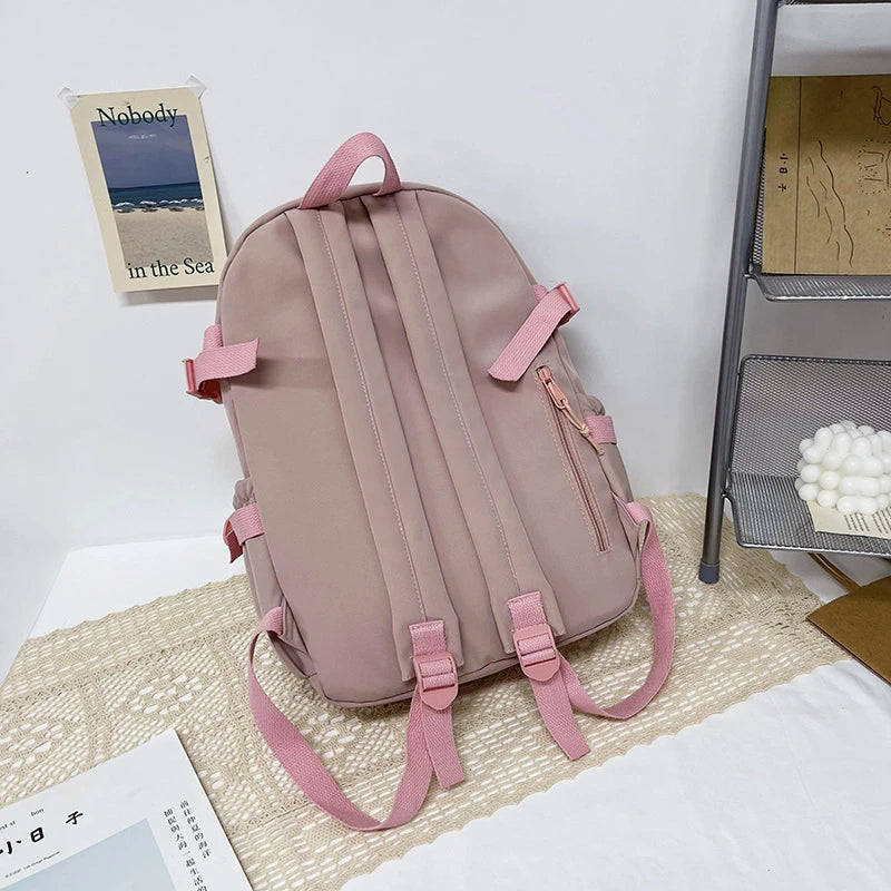 Cute Women Backpacks Waterproof Multi-Pocket Nylon, Female,Girls Kawaii Laptop Book Pack Mochilas