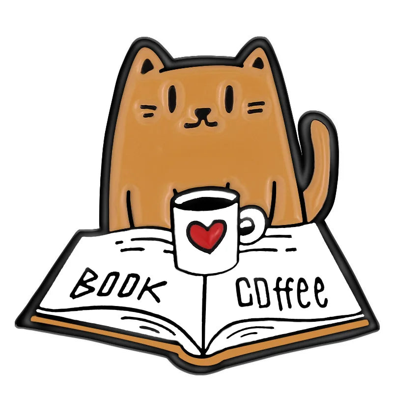 Cartoon Cat Collection Series Enamel Pins Funny Cute Kitten Brooches Lapel Badge Decorative Brooches Animal Jewelry Gift Friends
