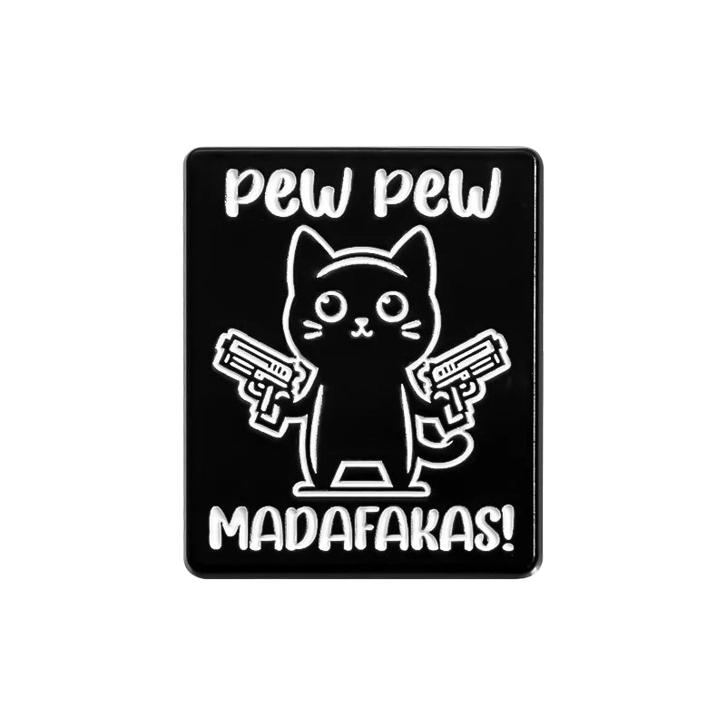 Cartoon Cat Collection Series Enamel Pins Funny Cute Kitten Brooches Lapel Badge Decorative Brooches Animal Jewelry Gift Friends