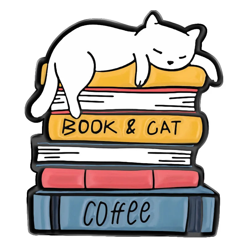 Cartoon Cat Collection Series Enamel Pins Funny Cute Kitten Brooches Lapel Badge Decorative Brooches Animal Jewelry Gift Friends