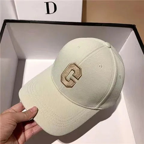 Hats for Men 2025 New C Letter Embroidered Baseball Cap Kpop Fashion Couple Snapback Cap Men and Women Sun Hats Chapeau Homme
