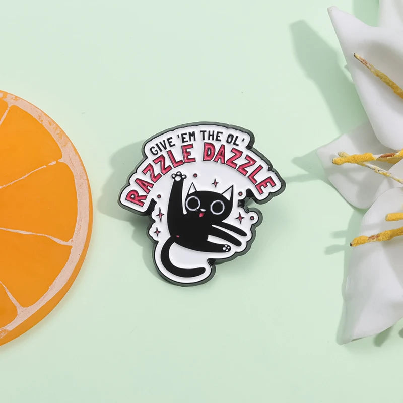 Cartoon Cat Collection Series Enamel Pins Funny Cute Kitten Brooches Lapel Badge Decorative Brooches Animal Jewelry Gift Friends