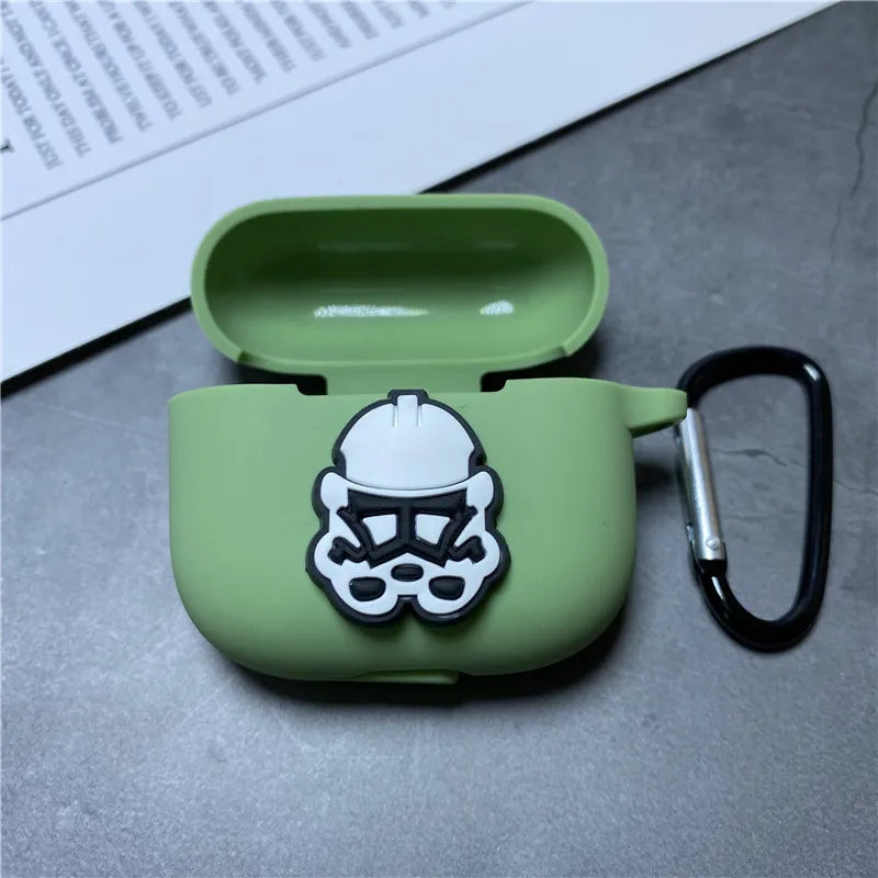 Cartoon Marvel Earphone Case for 2025 New Airpods 3 Silicone Wireless Bluetooth Earbuds Charger Protective Cover With Hook