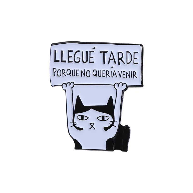 Cartoon Cat Collection Series Enamel Pins Funny Cute Kitten Brooches Lapel Badge Decorative Brooches Animal Jewelry Gift Friends