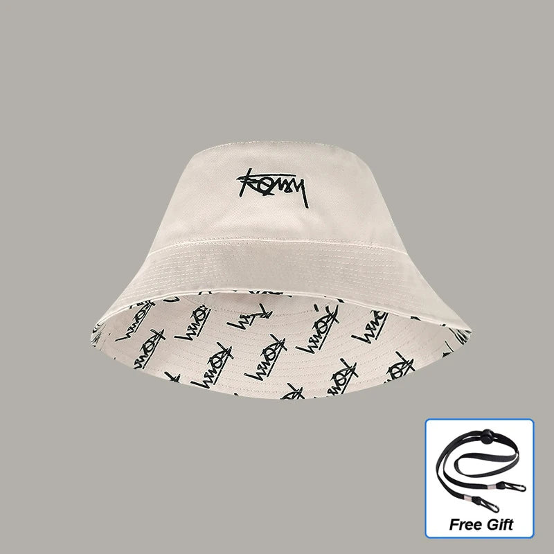 Double-sided Fisherman Hat Male big size Hawaii Korean Spring Hats for Men Casual Panama Hat Bob Hip Hop Bucket Women Caps
