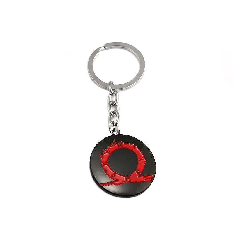 Game God of War 5 Ragnarok Key Chain Kratos Ares Thor's Hammer Blades of Exile Leviathan Axe Weapon Keychain for Men Jewelry
