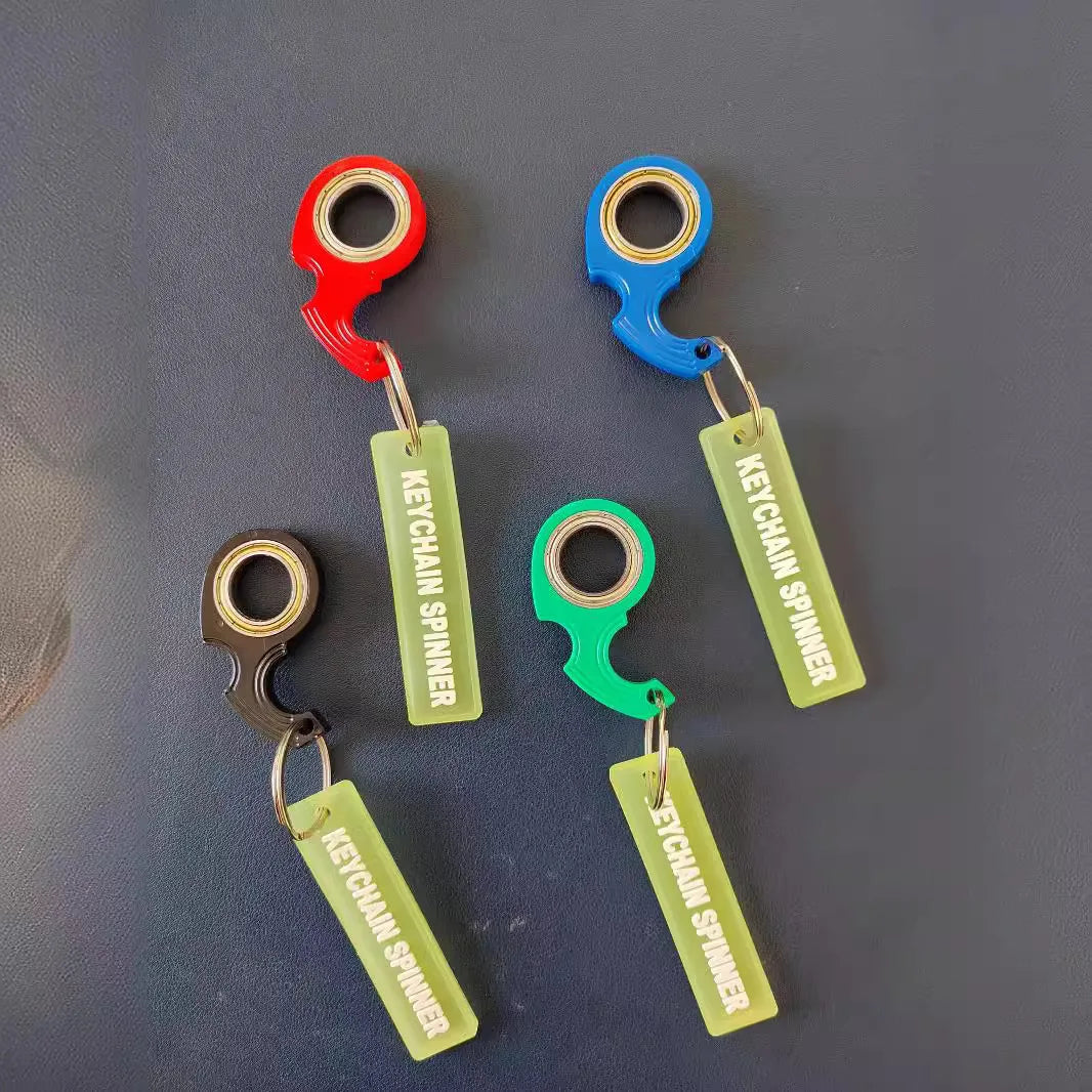 American fidget spinner, spin key chain, karambit, metallic texture, personality, trendy toys, small pendants, anti-anxiety toys