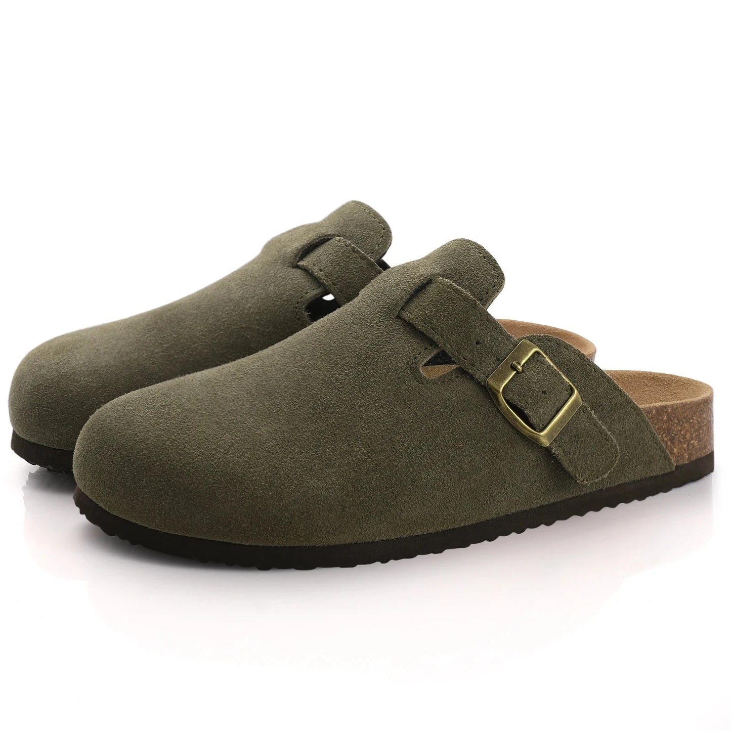 Crestar Women's Mules Cork Clogs Slippers Fashion Soft Footbed Suede Beach Slides With Arch Support Girls Outdoor Muller Shoes