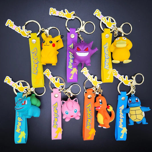 2025 the New Pokemon Keychain Pikachu Koda Duck Pendant Jewelry Figurines Doll Cartoon